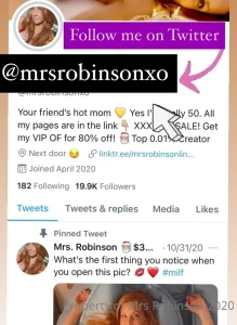 Mrs. Robinson [ mrsrobinsonvip ] Onlyfans leaked video 7775387 on Hotleaks.tv