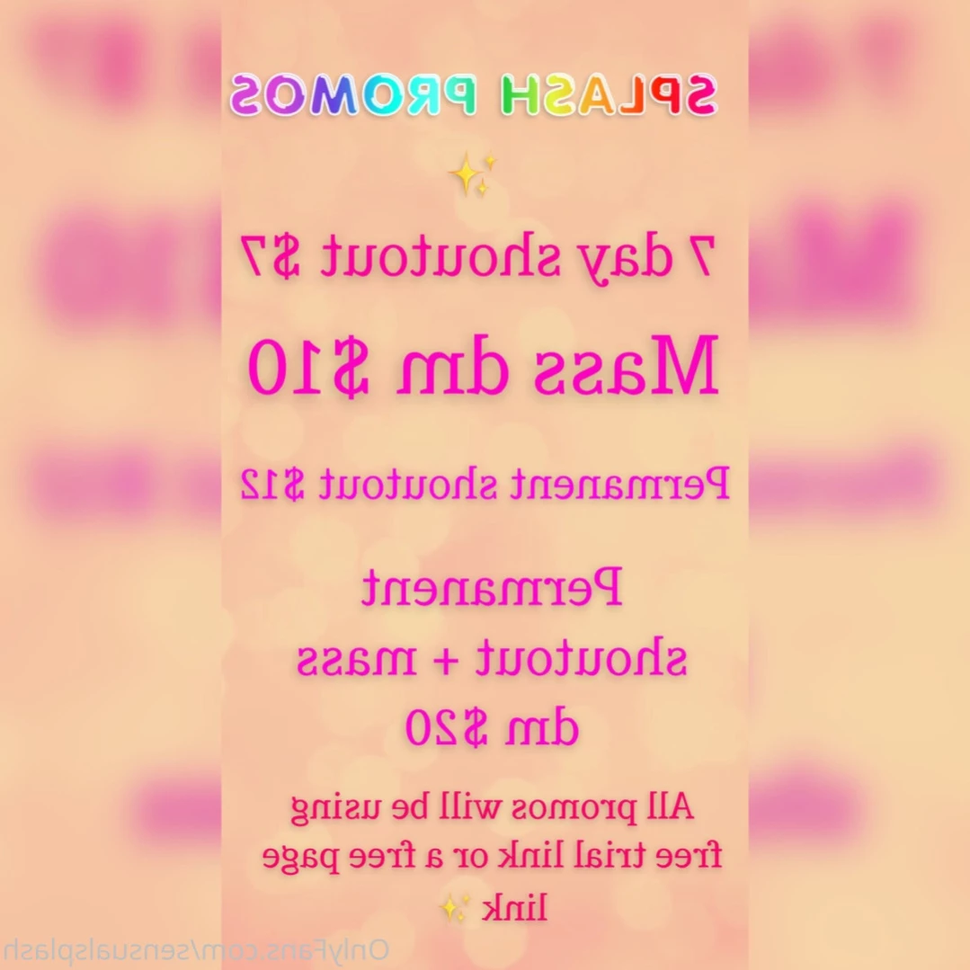 🎀I Promote OF GIRLS🎀 [ sensualsplash ] Onlyfans leaked photo 14028145 on Hotleaks.tv