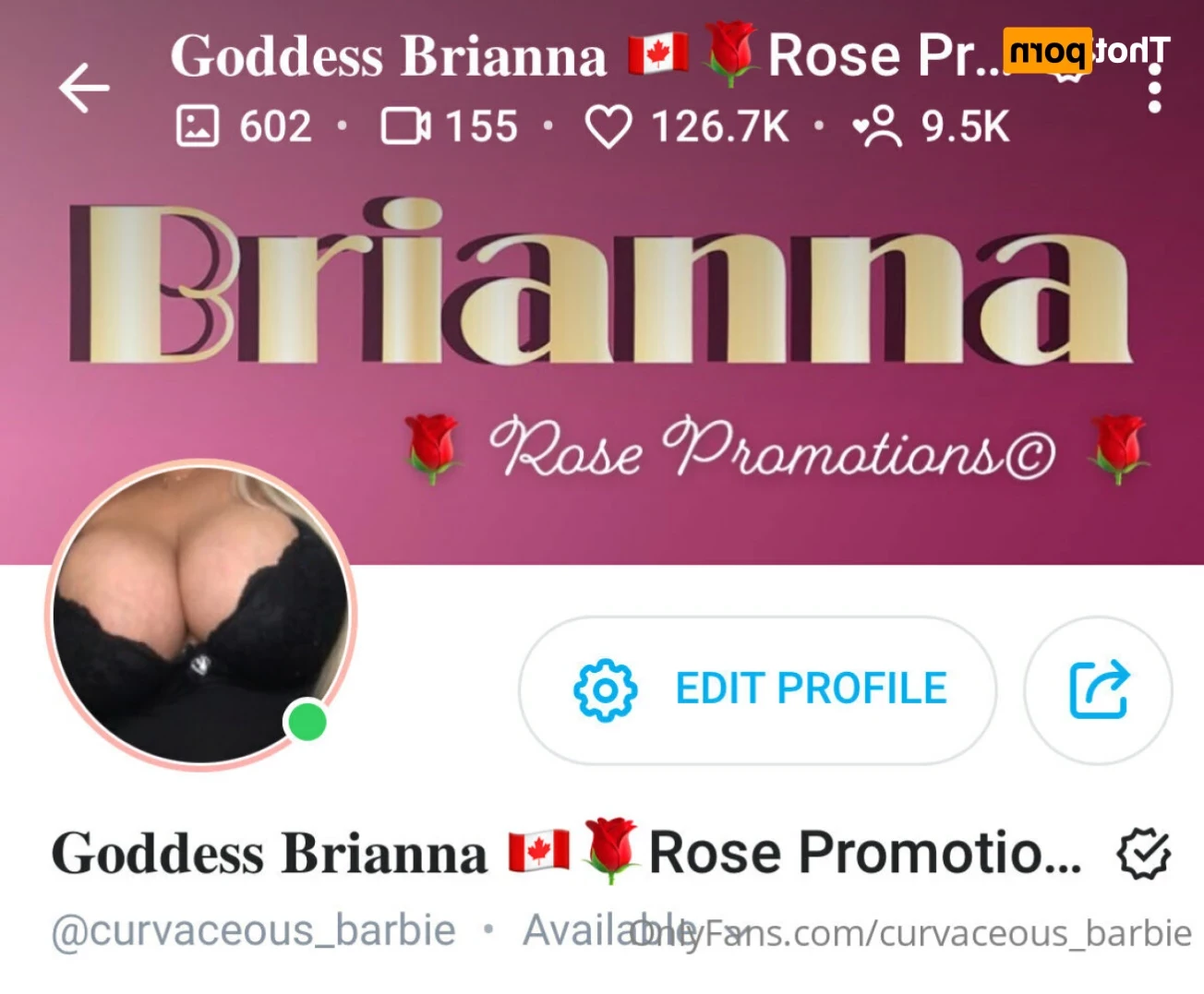 𝐆𝐨𝐝𝐝𝐞𝐬𝐬 𝐁𝐫𝐢𝐚𝐧𝐧𝐚 🇨🇦🌹Rose Promotions© [ curvaceous_barbie ] Onlyfans leaked photo 13228132 on Hotleaks.tv